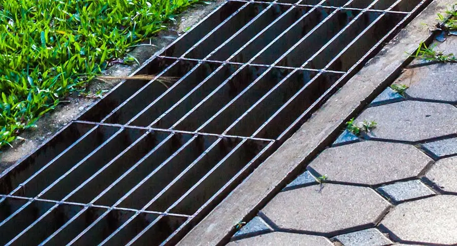 Outdoor drain cover.